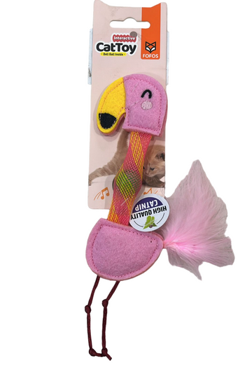 Fofos Cat Flick Flamingo Tube Toy